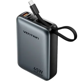 Vention Powerbank 20000mAh 45W Gris con Cable USB-C